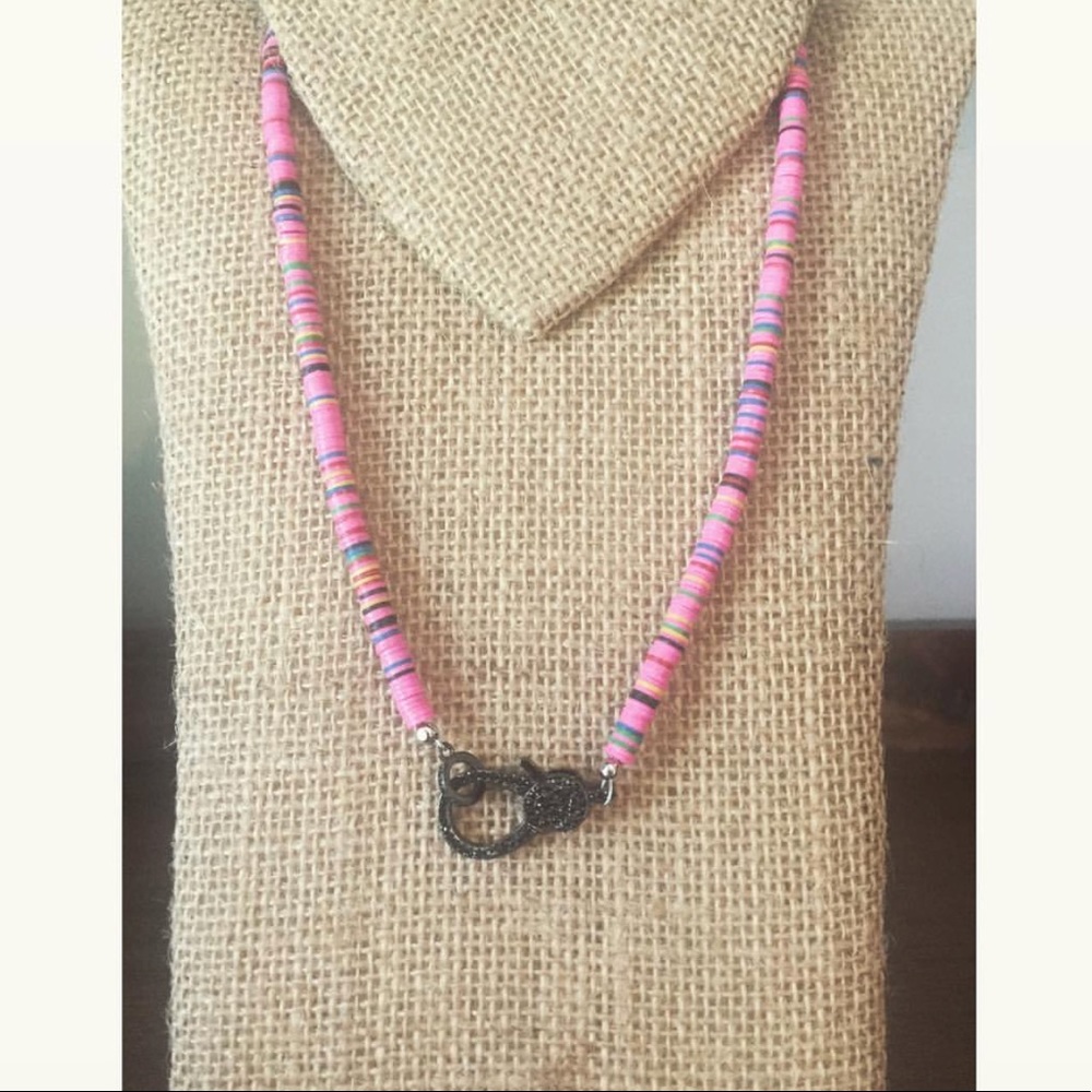 Colorful summer choker necklace